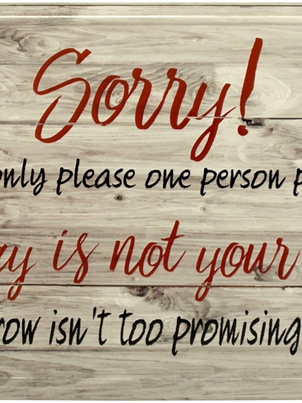 Humorous Novelty Today is Not Your Day Metal Sign